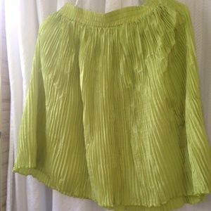 O by Organics pleated above the knee skirt